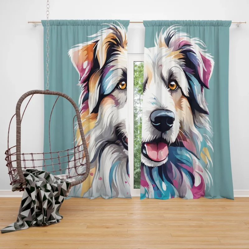 Shepherd Charm Pyrenean Dog Companion Curtain