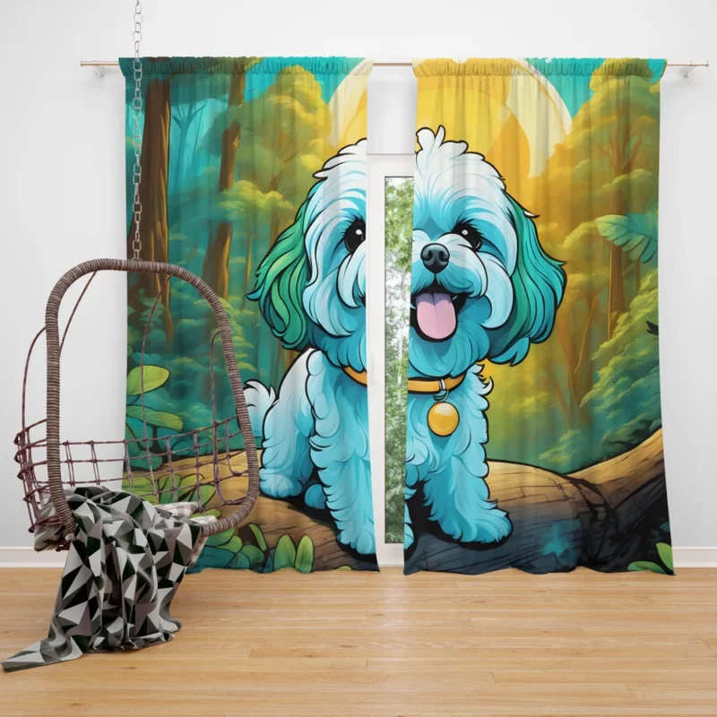 Shih-Poo Joy Playful Companion Curtain
