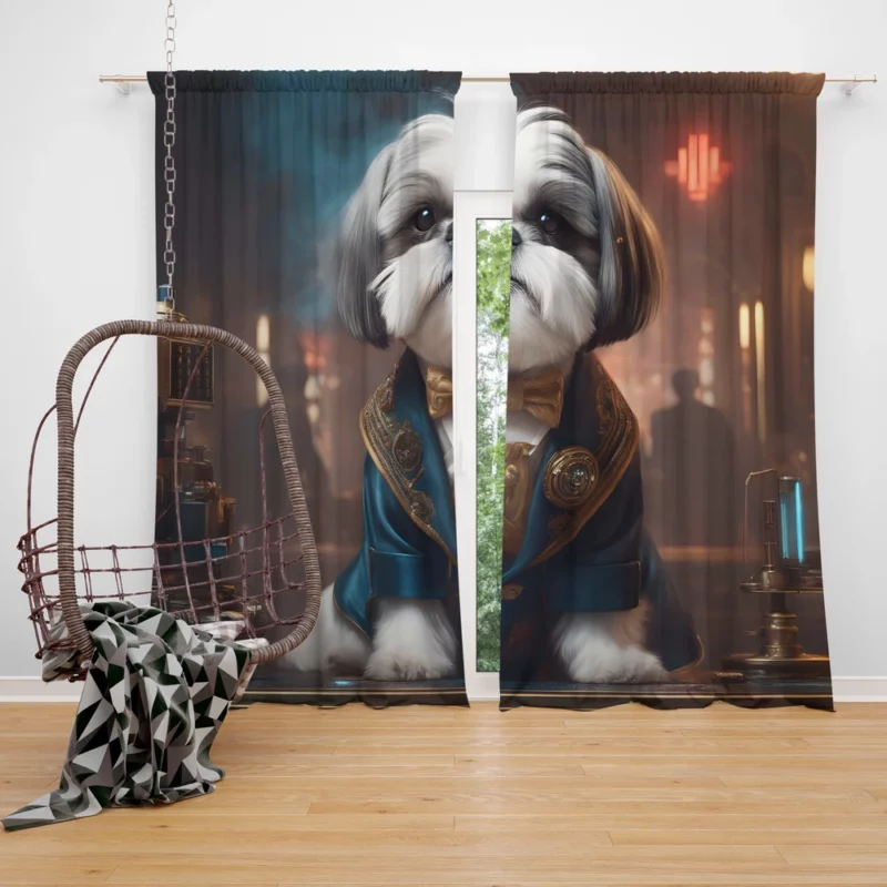 Shih Tzu Joy Playful Companion Curtain