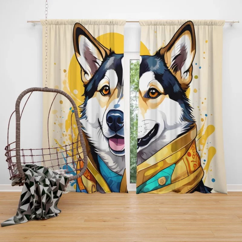 Shikoku Joy Playful Companion Curtain