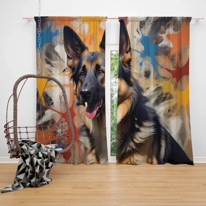 Shollie Collie Shepherd Beauty Gentle Dog Curtain