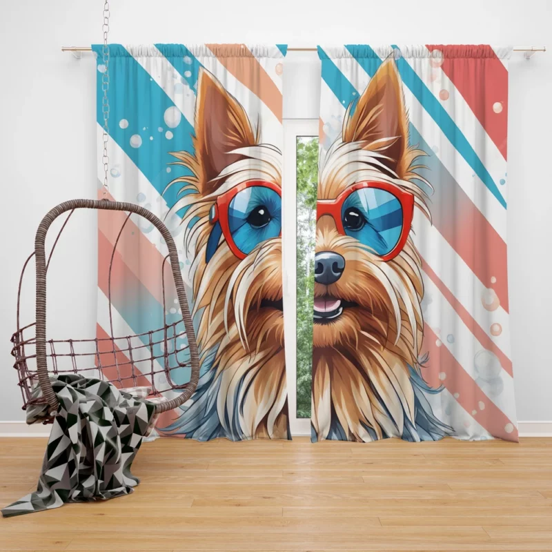 Silky Terrier Majesty Small Dog Curtain