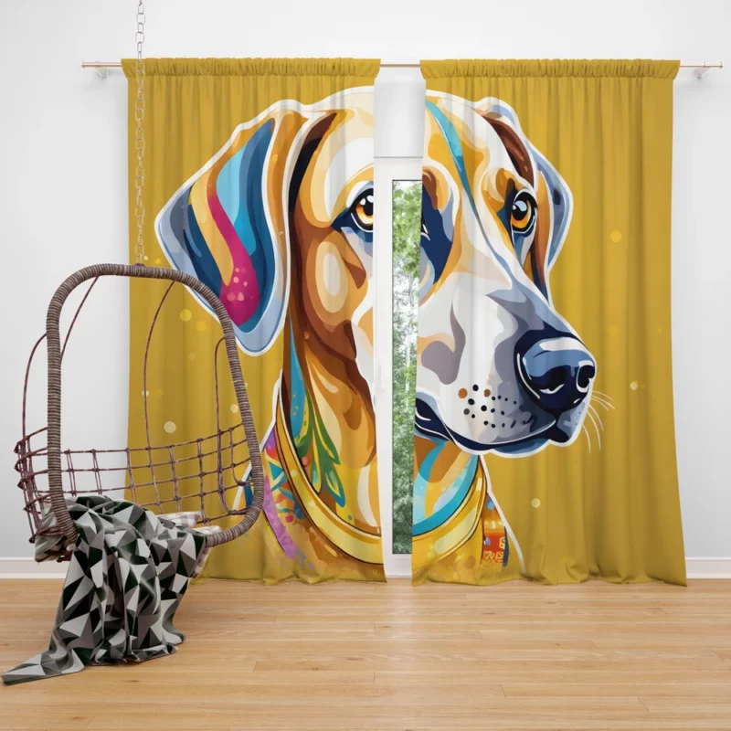 Sloughi Joy Playful Companion Curtain