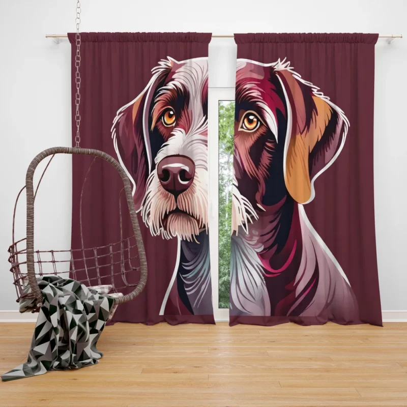 Slovakian Wirehaired Pointer Delight Dog Curtain