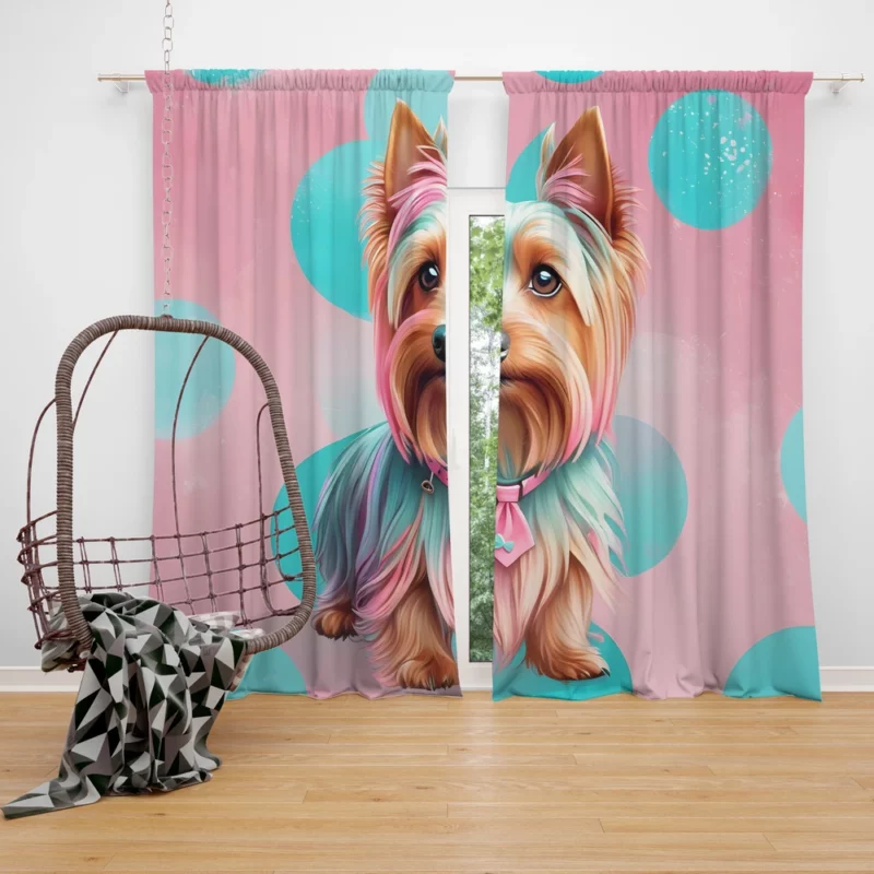 Smart and Loyal Silky Terrier Curtain