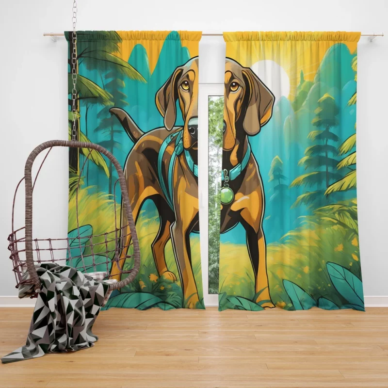 Southern Charm Plott HoundDog Curtain