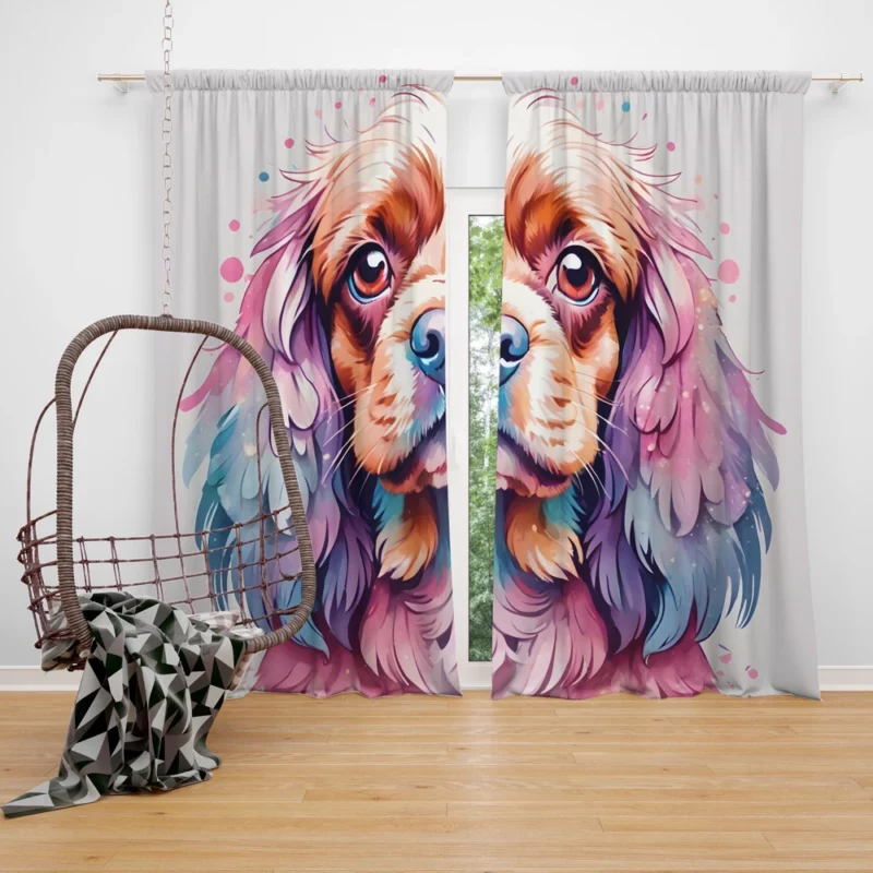 Spaniel Majesty Sussex Dog Curtain