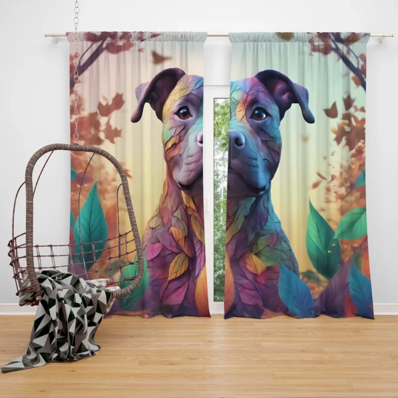 Staffordshire Bull Terrier Strong Companion Dog Curtain