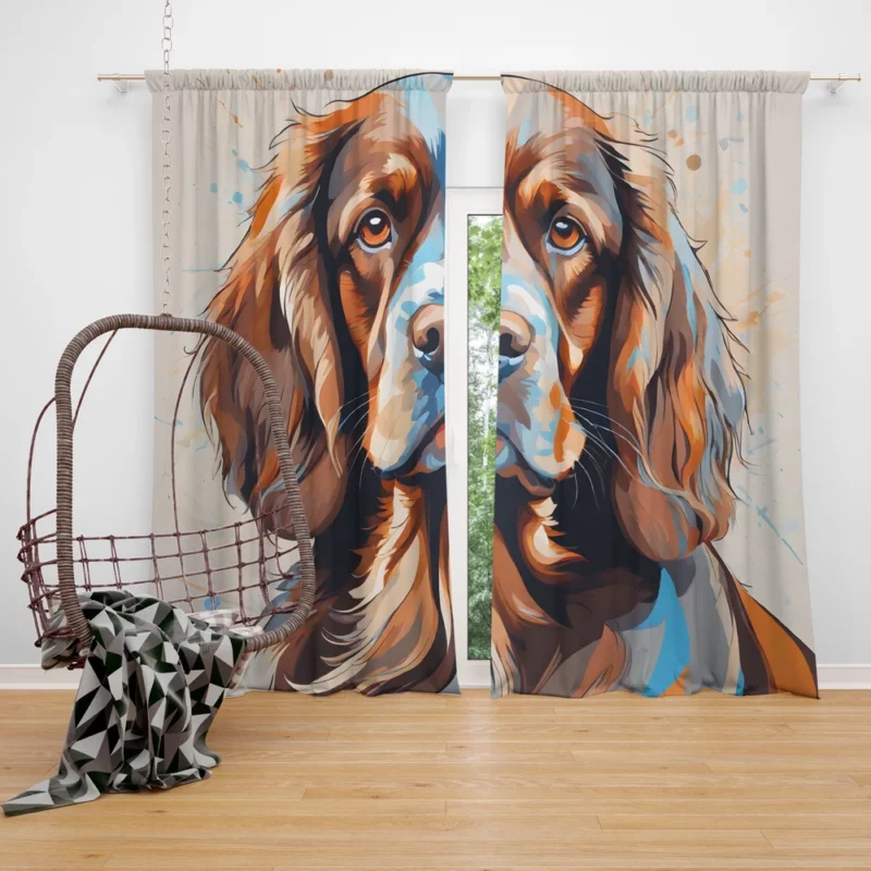 Sussex Spaniel Perfection Devoted Dog Curtain