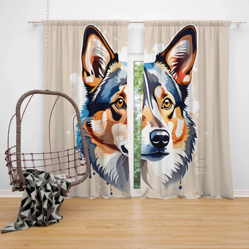 Swedish Vallhund Perfection Devoted Dog Curtain