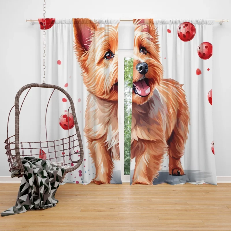 Teen Joyful Norwich Terrier Haven Curtain