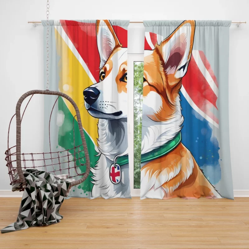 Teen Norwegian Lundehund Wonderland Dog Love Curtain