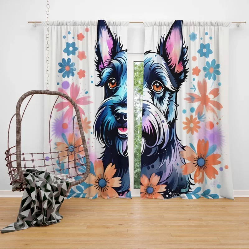 Terrier Charm Scottish Dog Companion Curtain