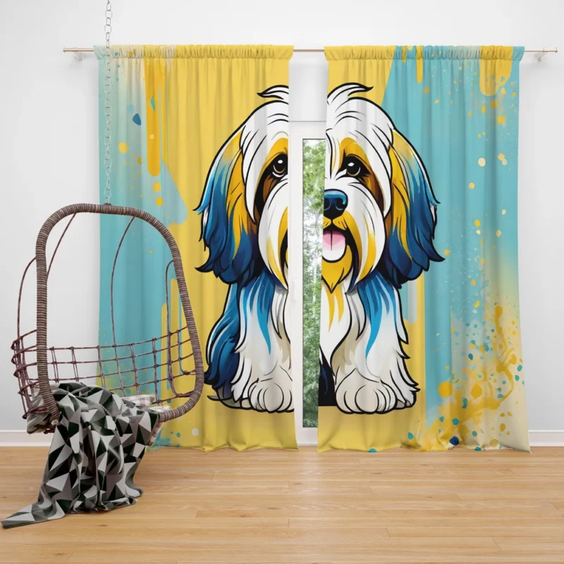 Terrier Majesty Loyal Tibetan Dog Curtain