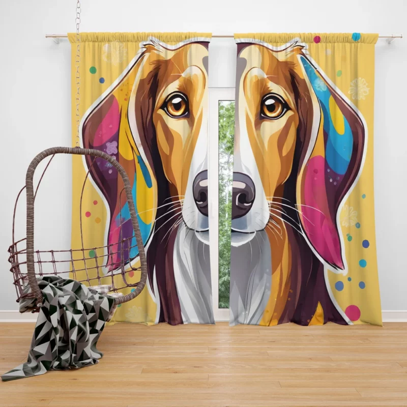 The Agile Saluki Loyal Dog Curtain