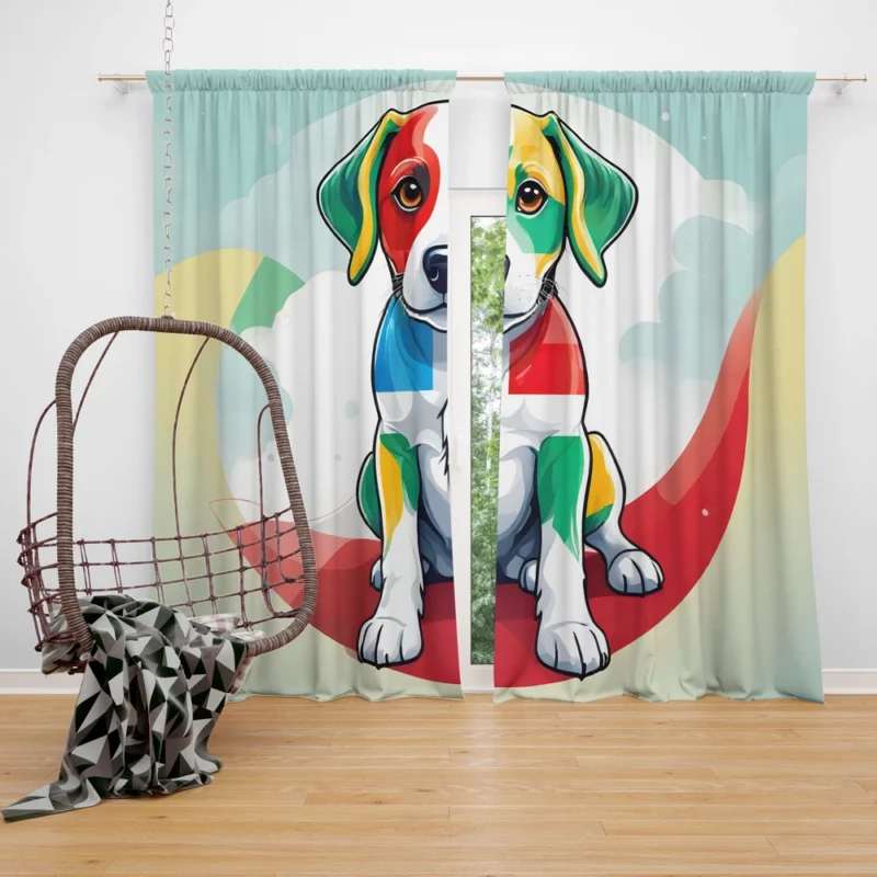 The Agile Sloughi Arabian Dog Curtain