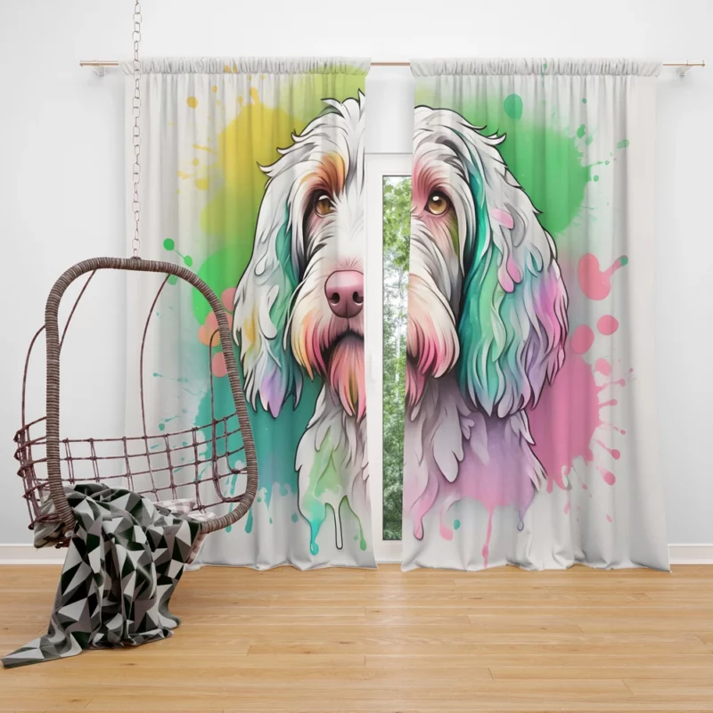 The Agile Spinone Italiano Dog Curtain