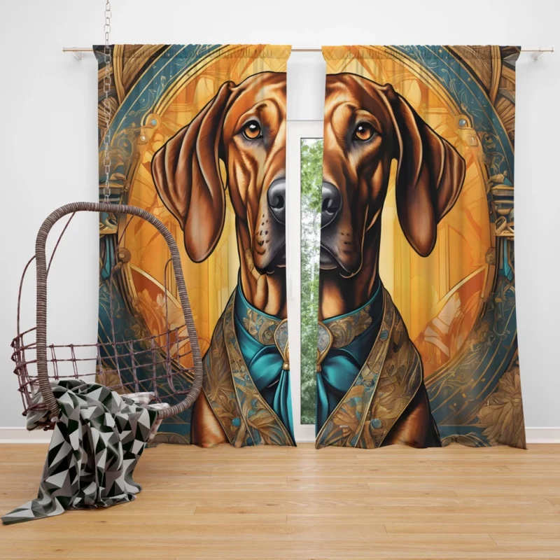 The Agile and Loyal Rhodesian Ridgeback Dog Curtain