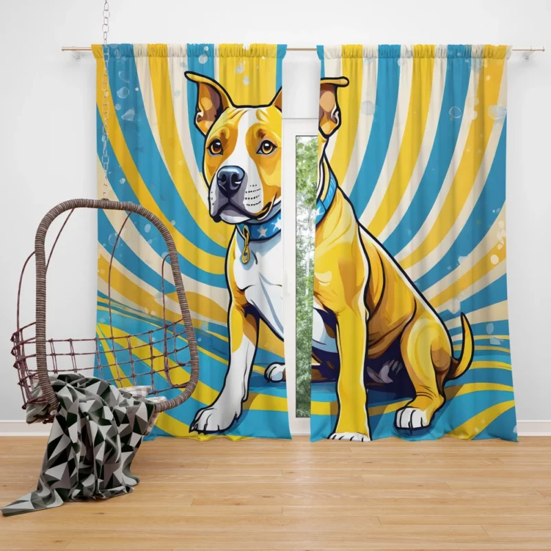 The Brave and Loyal Staffordshire Terrier Dog Curtain