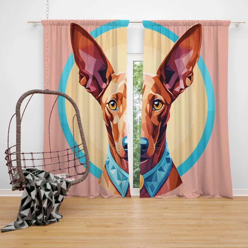 The Elegant Pharaoh Hound Dog Curtain