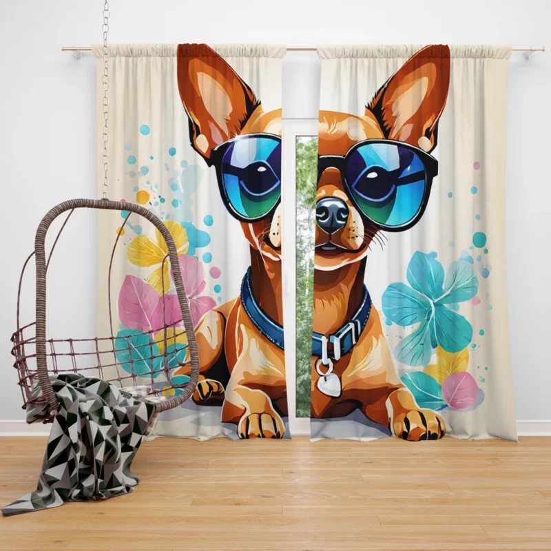 The Elegant Russian Toy Terrier Dog Breed Curtain