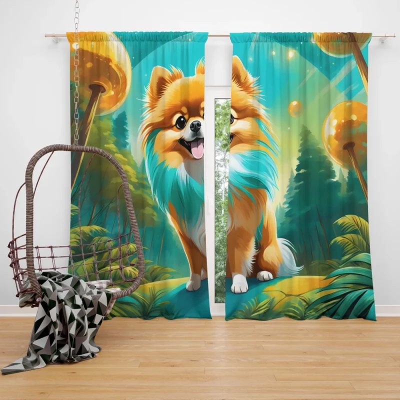 The Fluffy Marvel Pomeranian Dog Curtain
