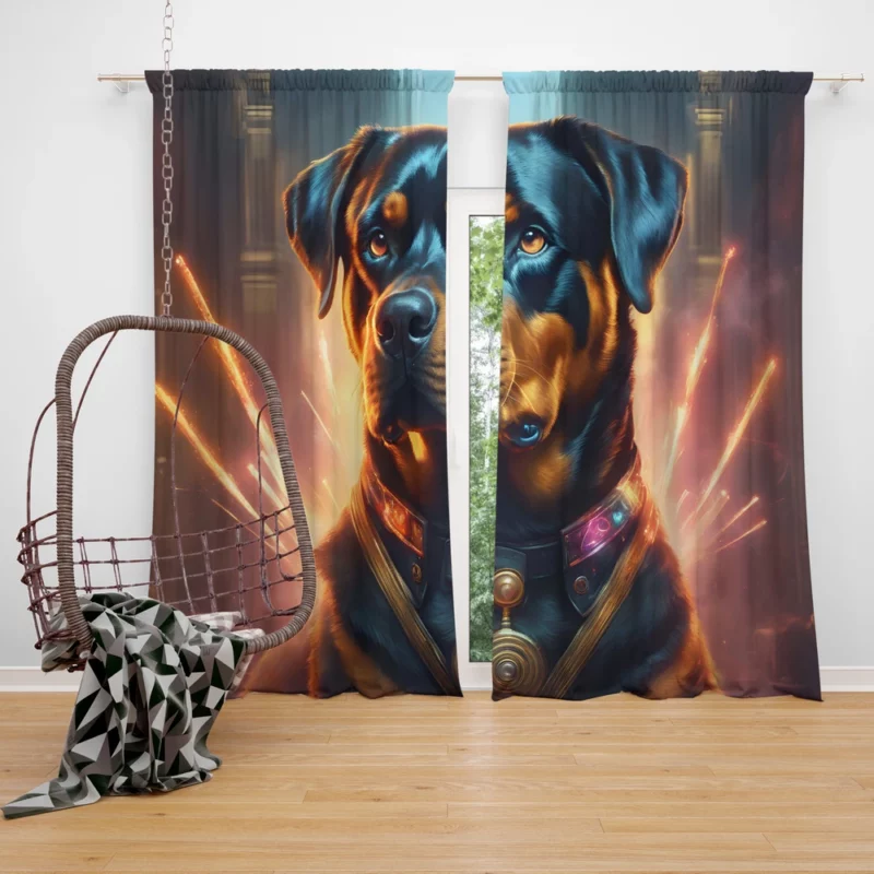 The Rottweiler Wonder Faithful Companion Curtain