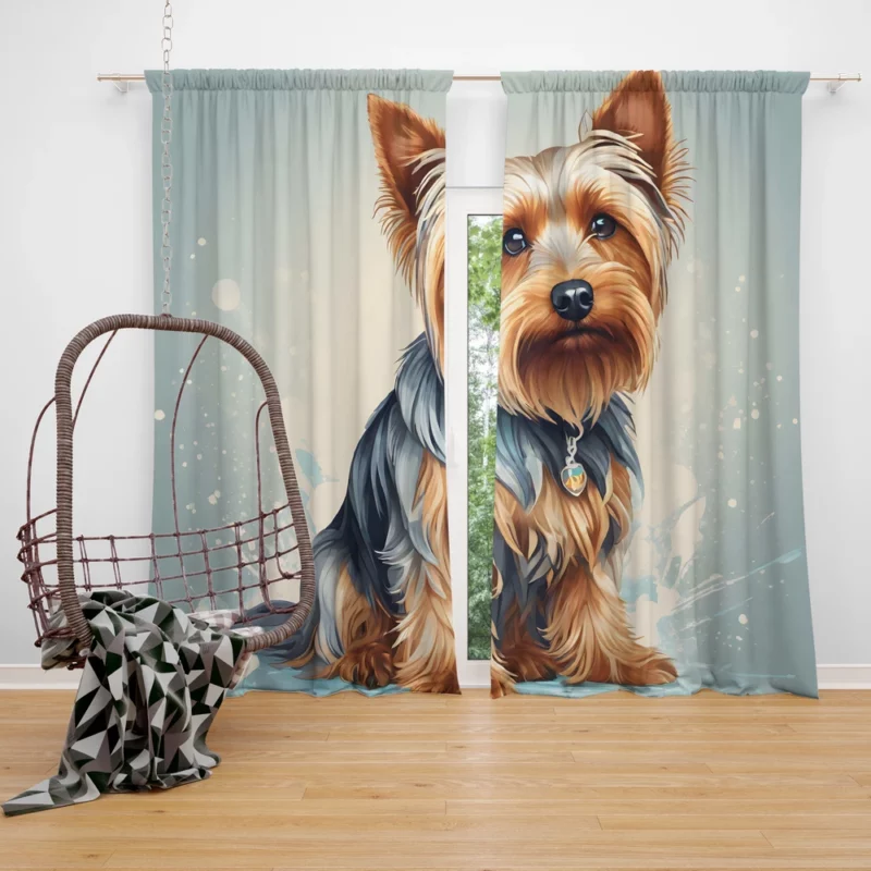 The Silky Terrier Elegance Faithful Companion Curtain
