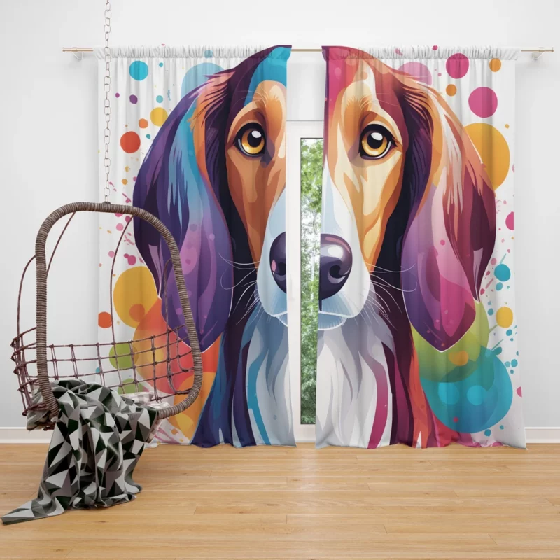 The Sleek Saluki Dog Breed Curtain