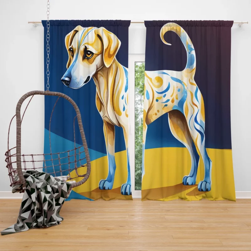 The Sleek Sloughi Dog Breed Curtain