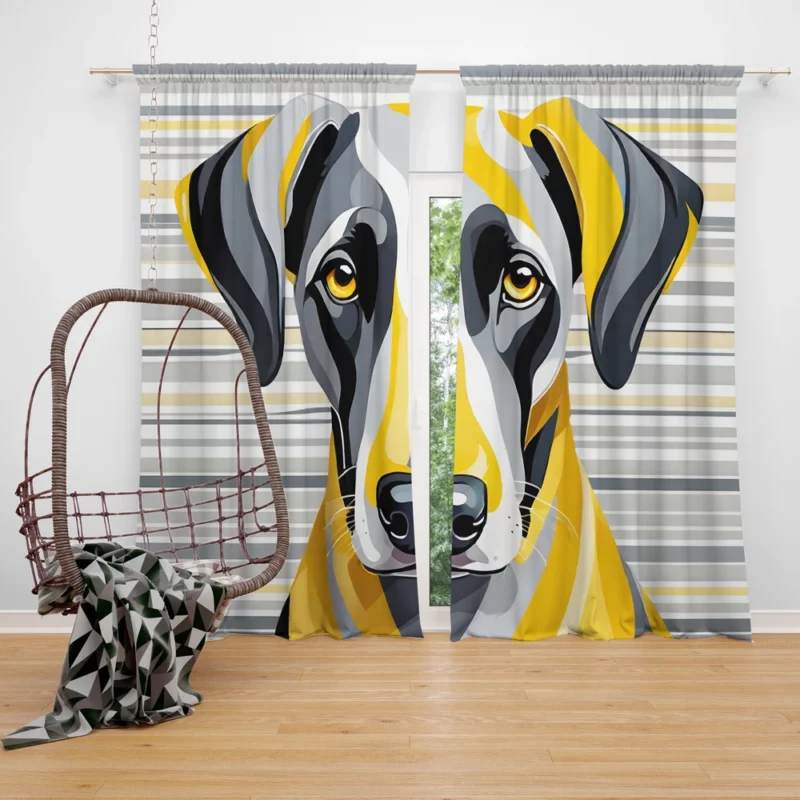 The Sloughi Elegance Faithful Dog Curtain