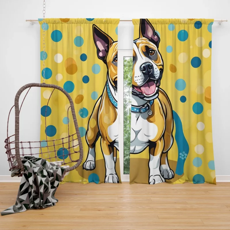 The Staffordshire Terrier Wonder Devoted Dog Curtain