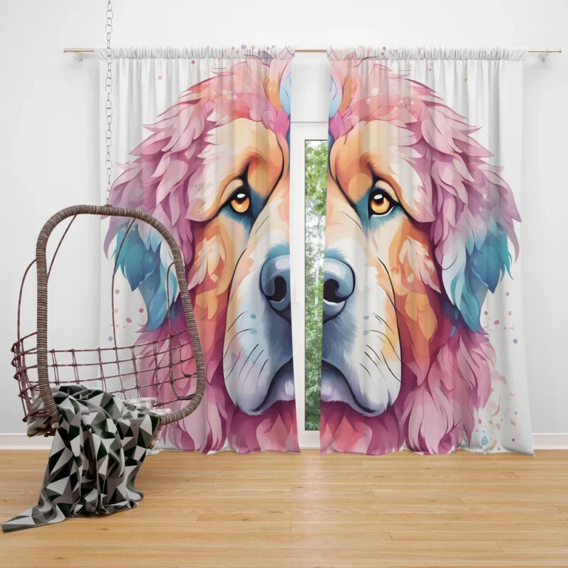 Tibetan Elegance Mastiff Dog Breed Curtain