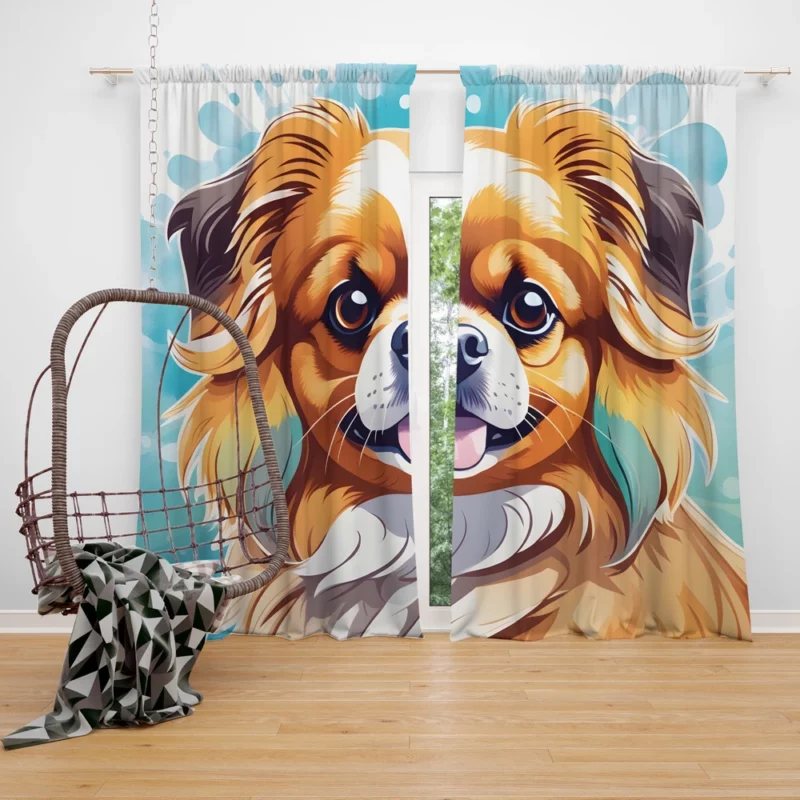 Tibetan Elegance Spaniel Dog Breed Curtain