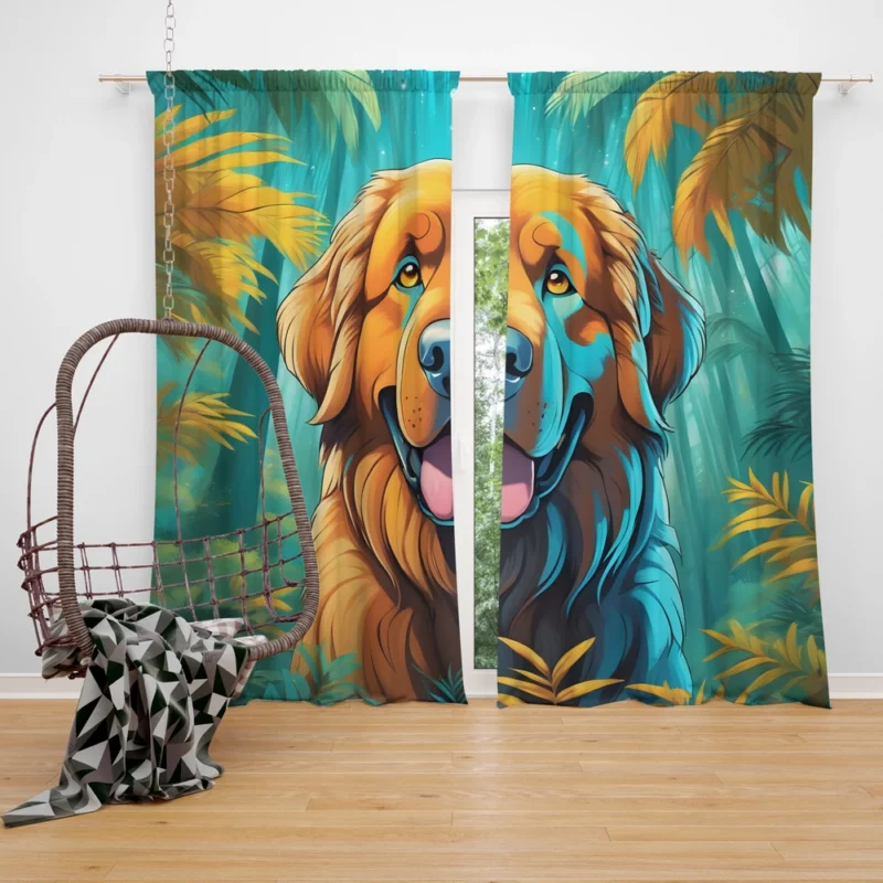 Tibetan Joy Playful Mastiff Companion Curtain