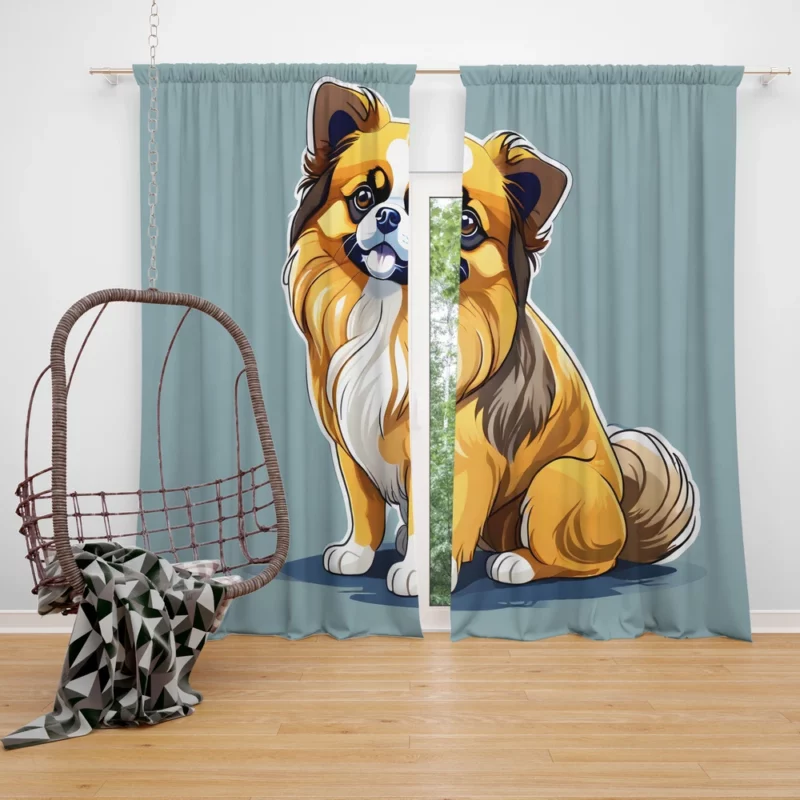 Tibetan Spaniel Perfection Devoted Dog Curtain