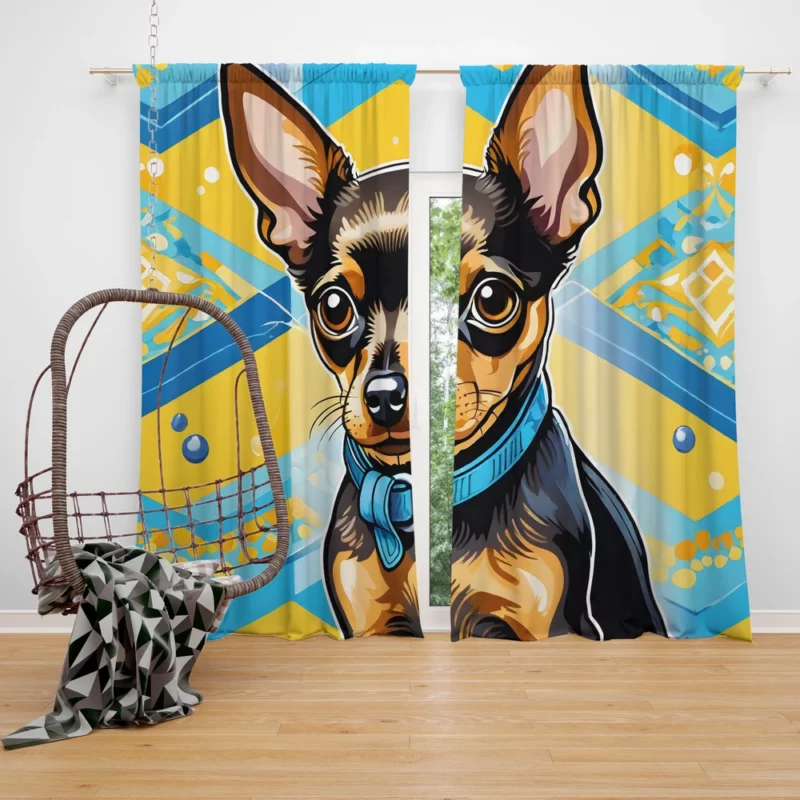 Tiny Wonder Russian Toy Terrier Dog Curtain