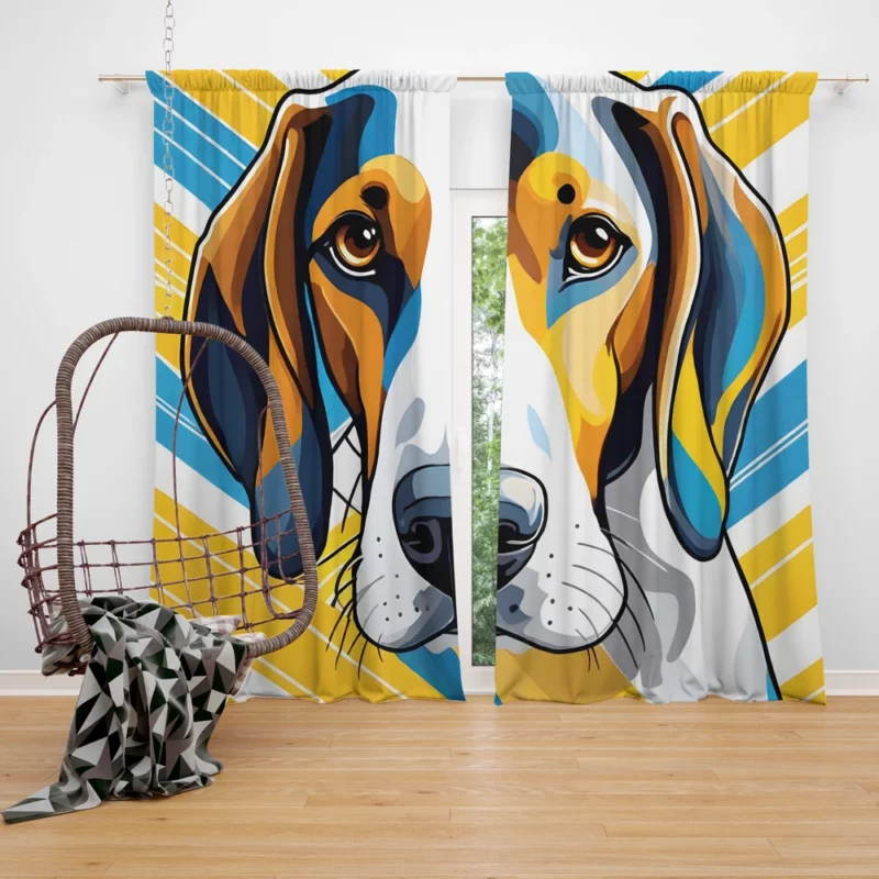Treeing Walker Coonhound Majesty Loyal Dog Curtain
