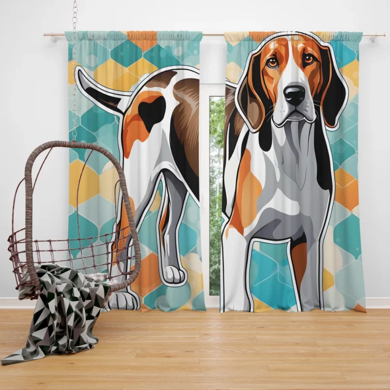 Treeing Walker Coonhound Tenacious Tracker Companion Curtain