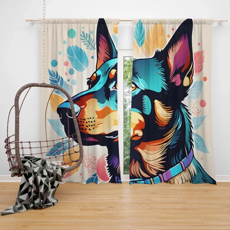 Versatile Australian Kelpie Canine Dynamo Curtain