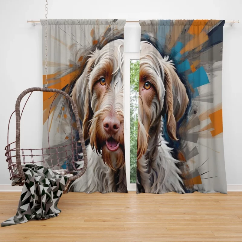 Versatile Wonder Spinone Italiano Dog Breed Curtain