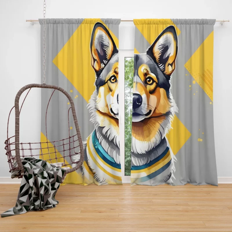Viking Charm Swedish Vallhund Dog Curtain