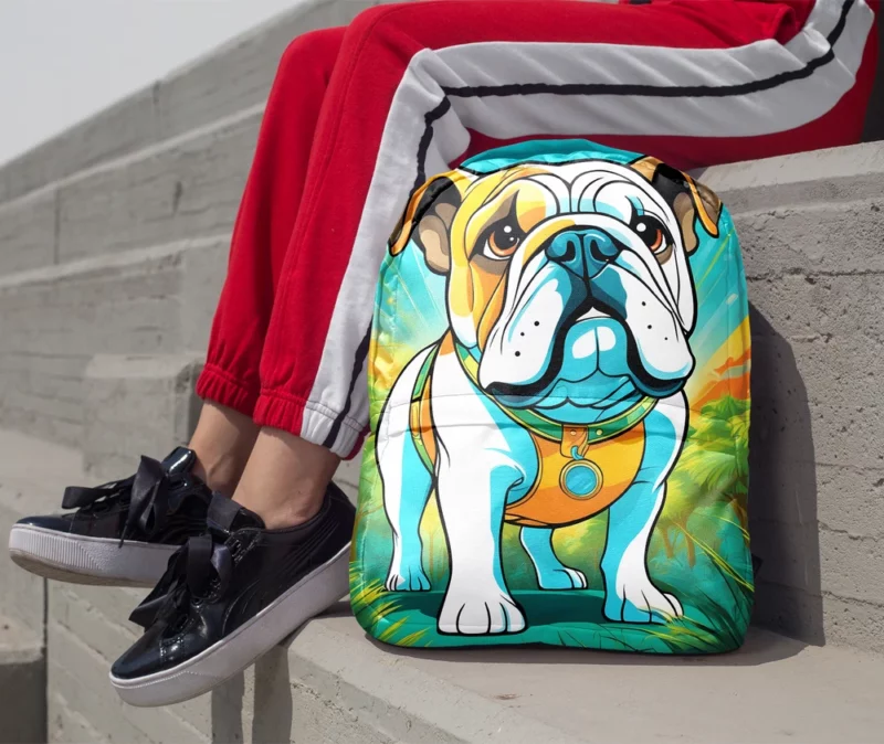 Admiring Bulldog Dog Loyalty Minimalist Backpack 1