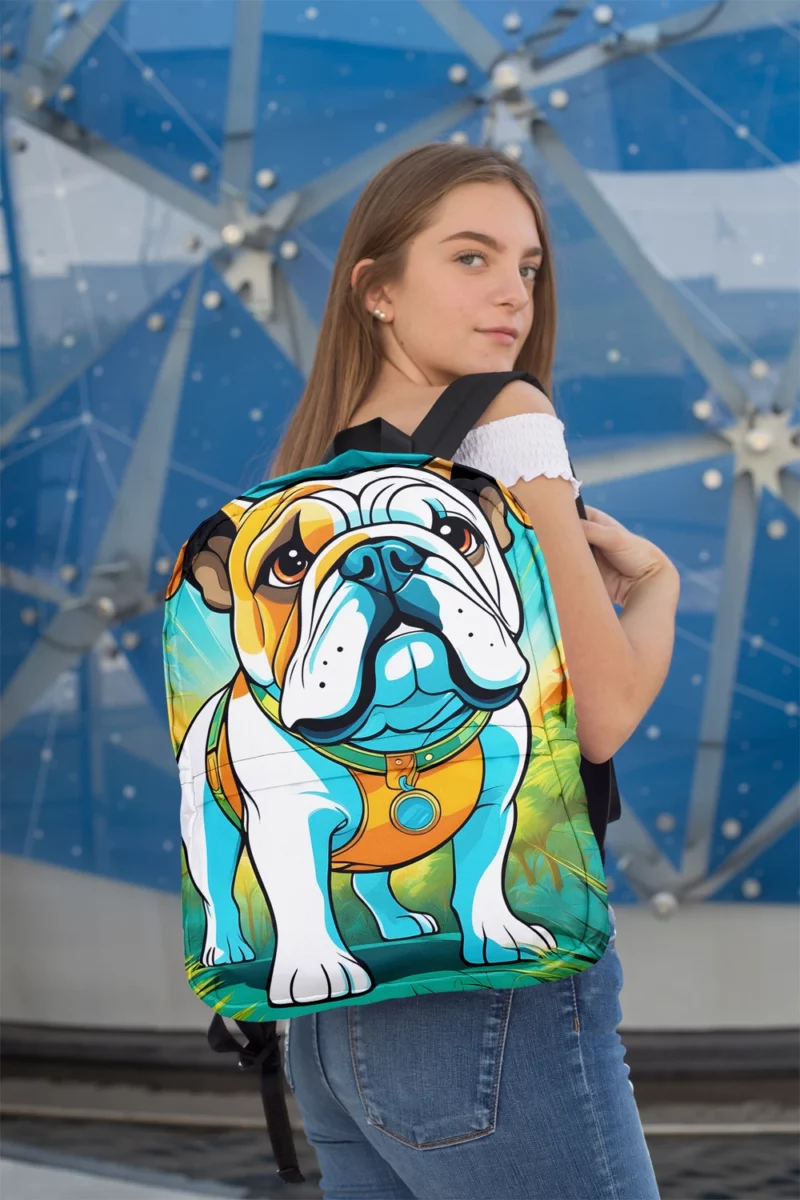 Admiring Bulldog Dog Loyalty Minimalist Backpack 2
