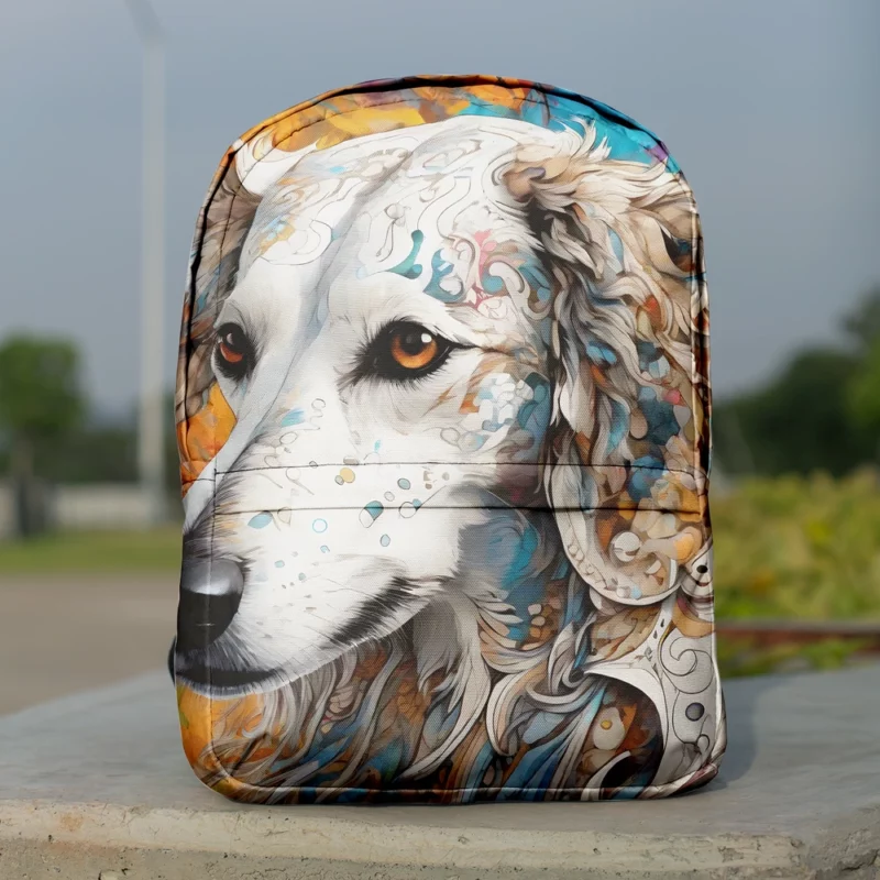 Adorable Borzoi Dog Charm Minimalist Backpack