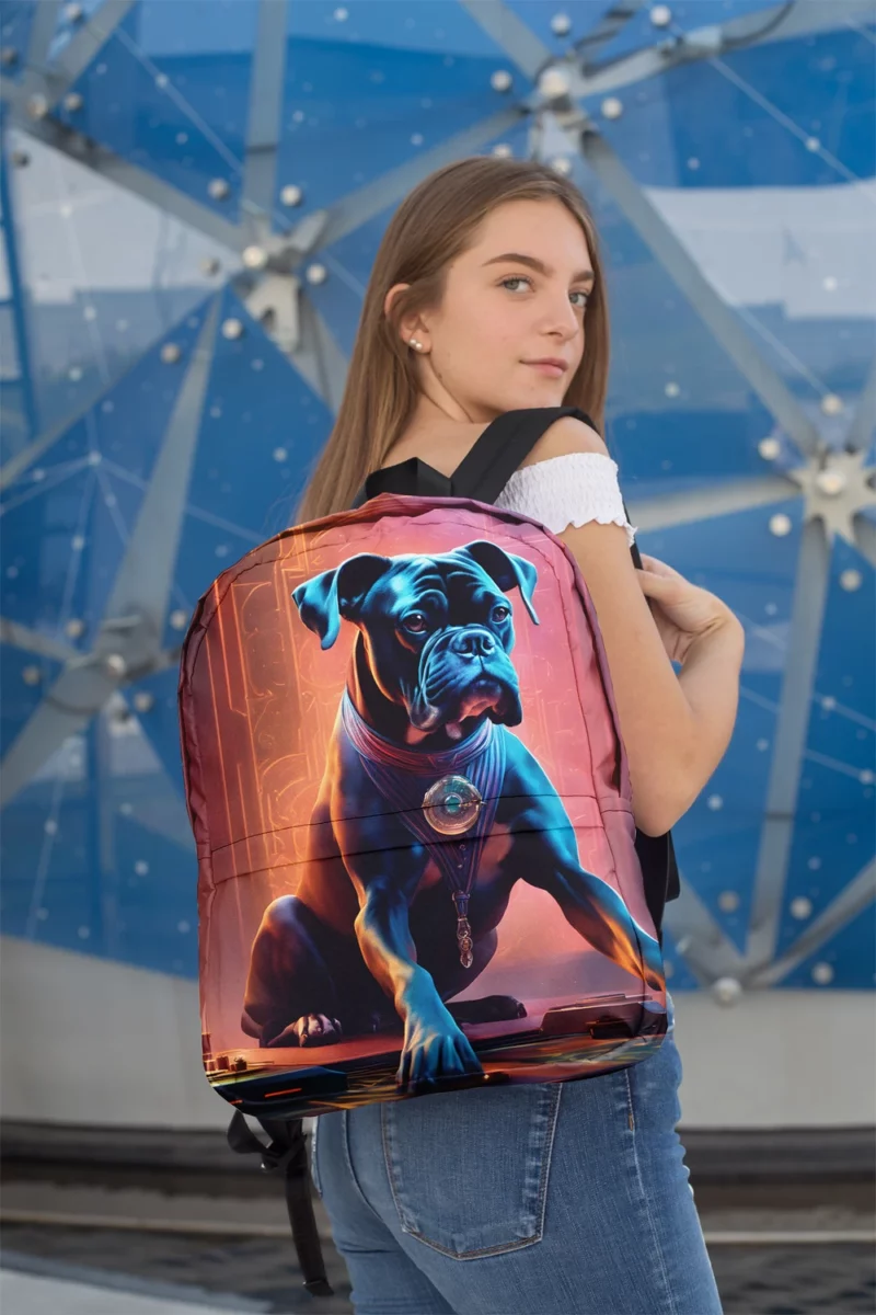 Adorable Boxer Dog Charm Minimalist Backpack 2