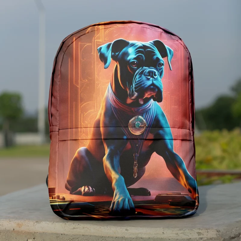 Adorable Boxer Dog Charm Minimalist Backpack