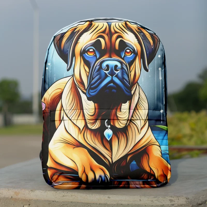Bold Bullmastiff Canine Artistry Unleashed Minimalist Backpack