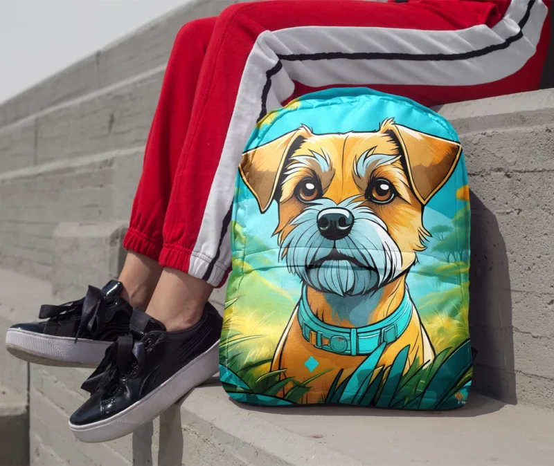 Border Terrier Dog Elegant Explorer Minimalist Backpack 1