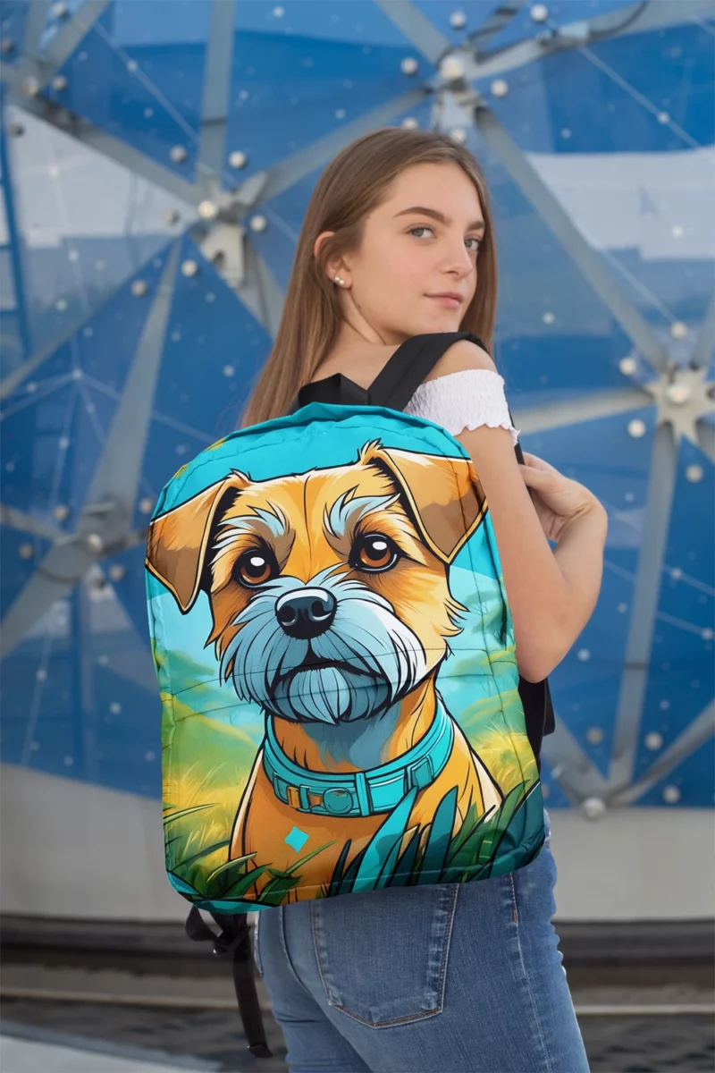Border Terrier Dog Elegant Explorer Minimalist Backpack 2